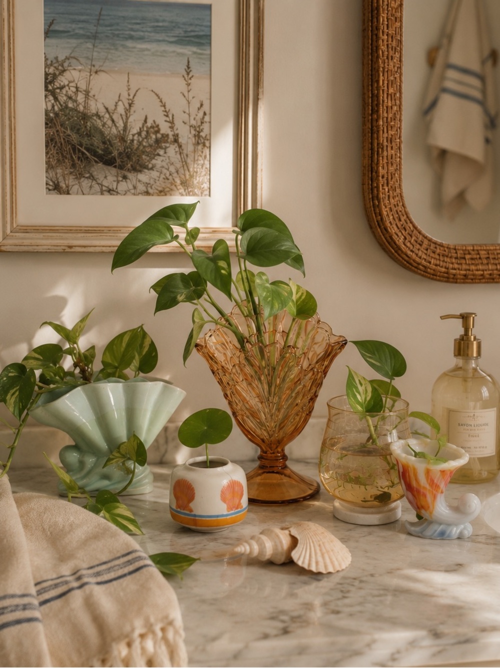 Vintage Coastal Propagation Vase Bundle